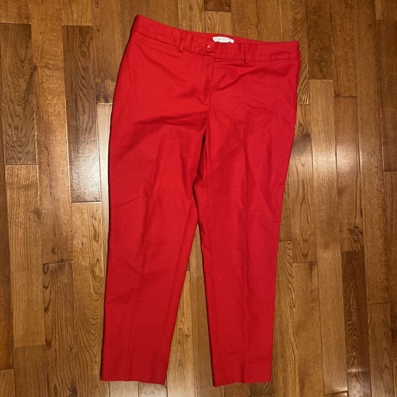 Cleo Everybody  poppy Red ankle pants Sz 14 - Picture 7 of 14